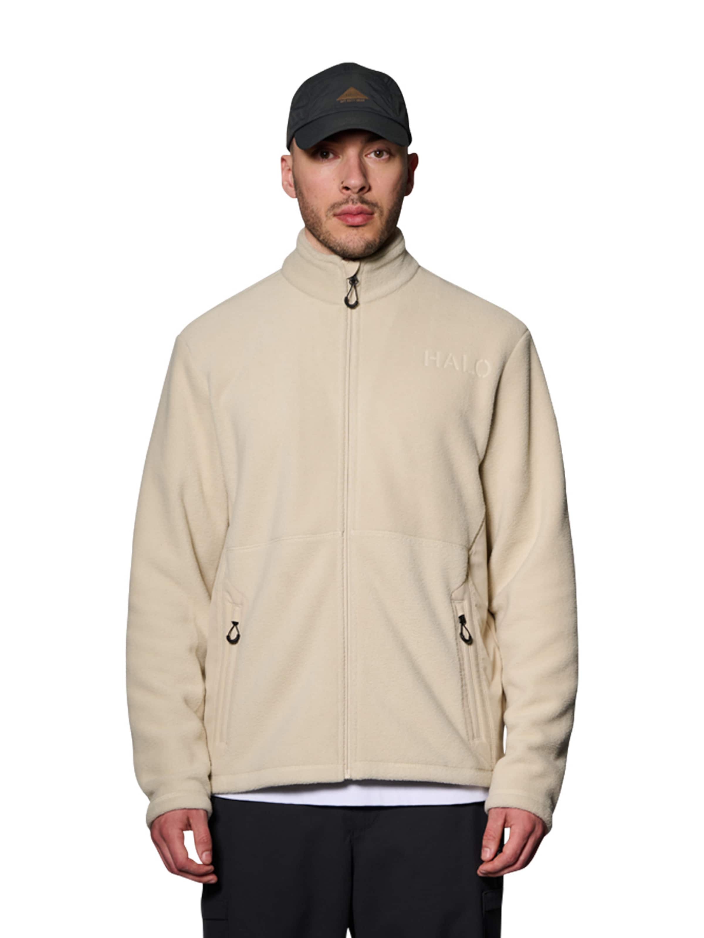 HALO Fleecejacke in Beige: Vorderseite