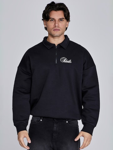 Pull-over SikSilk en noir : devant