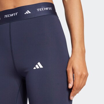 ADIDAS PERFORMANCE Skinny Sporthose in Blau
