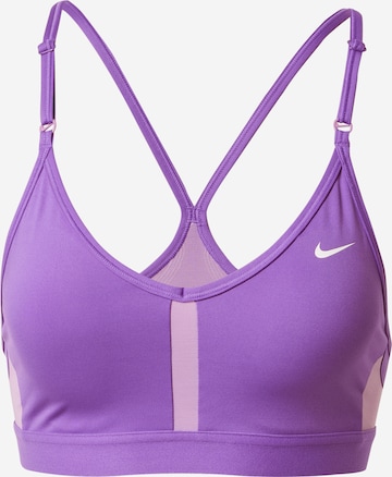 NIKE Sport bh 'Indy' in Lila: voorkant