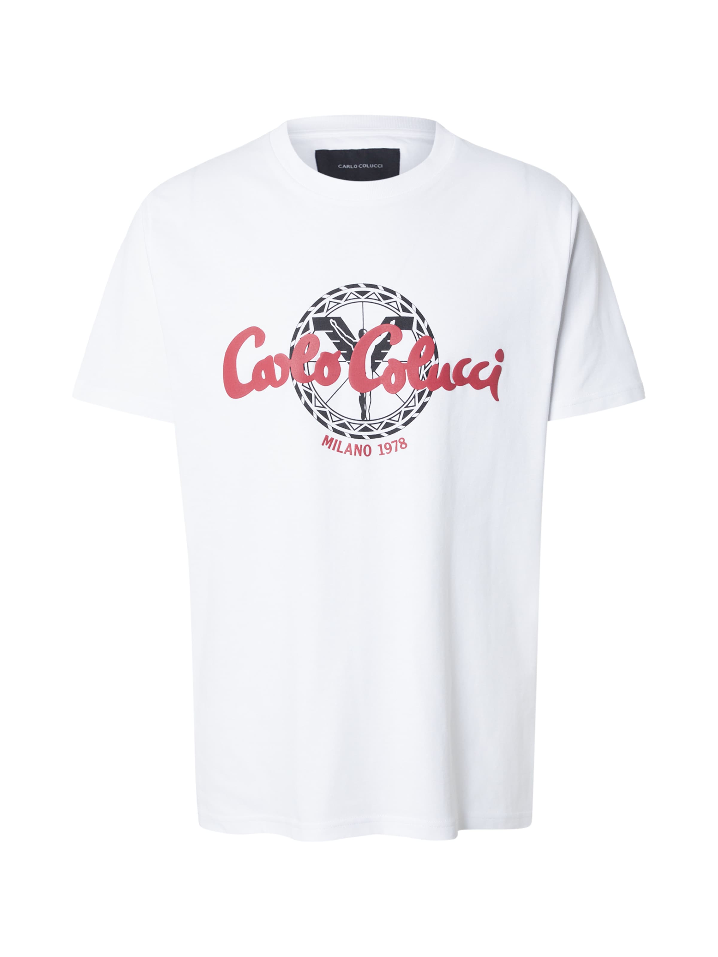 T-Shirt Carlo Colucci en blanc : devant