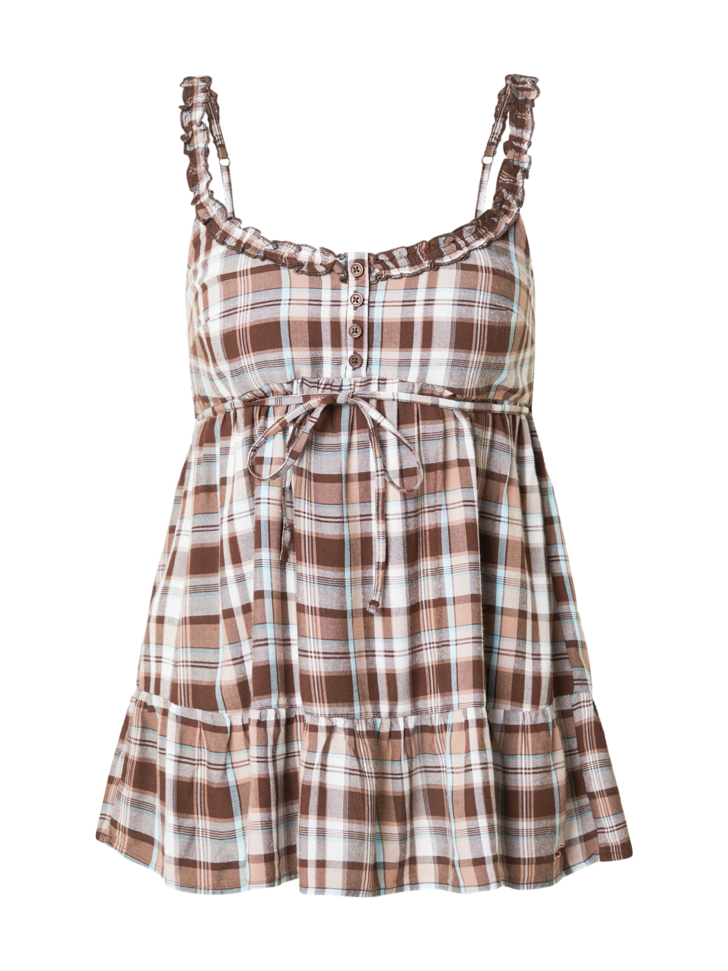 HOLLISTER Top – hnědá: přední strana