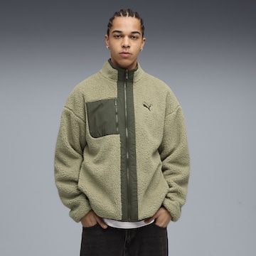 Veste en polaire fonctionnelle PUMA en vert : devant