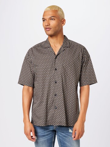 BOSS Comfort fit Button Up Shirt 'Drew' in Brown: front