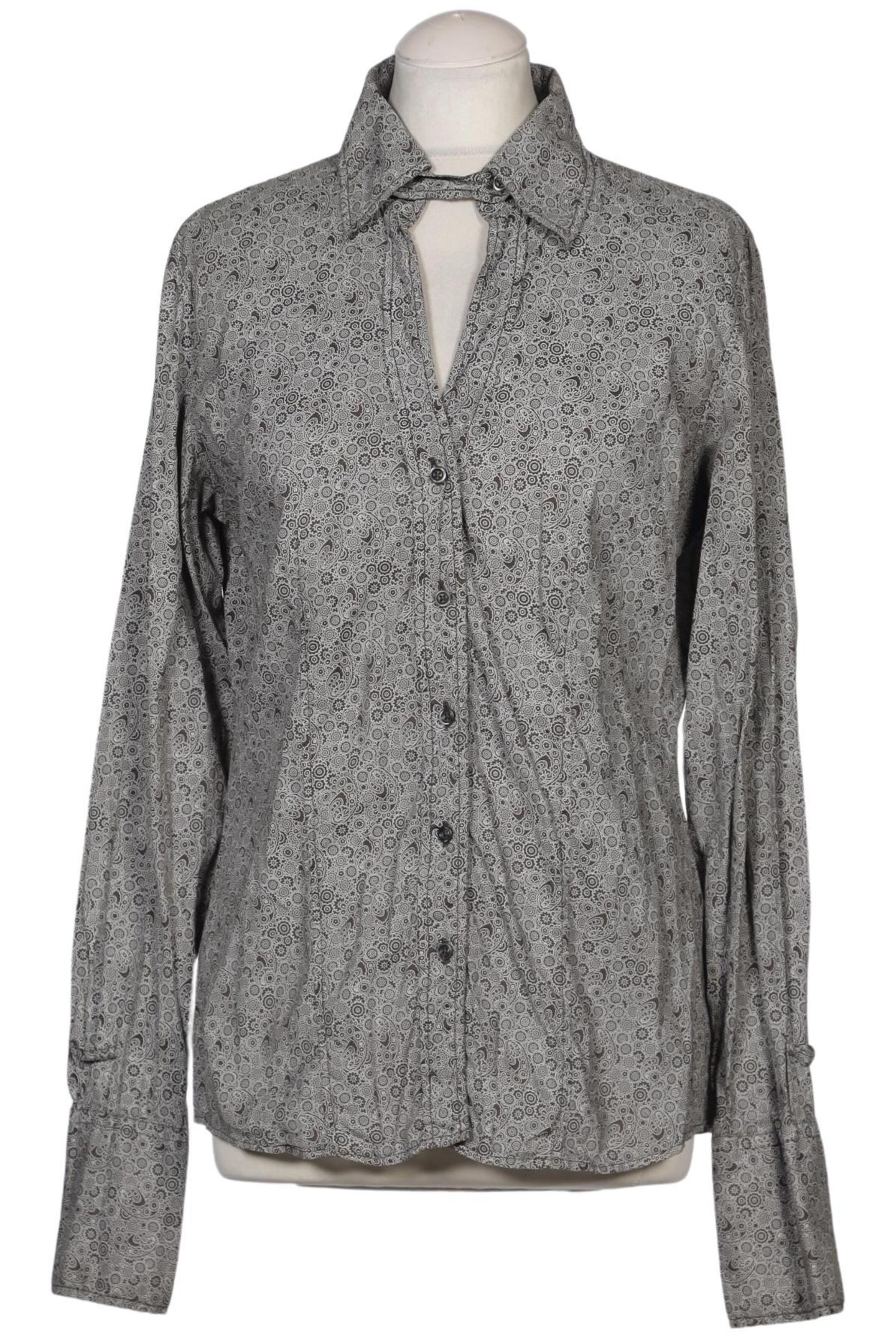 0039 Italy Bluse M in Grau: Vorderseite