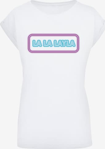 Merchcode T-Shirt 'La La Layla' in Weiß: predná strana