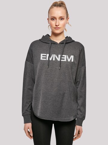 F4NT4STIC Sweatshirt 'Eminem Rap Music' in Grey: front