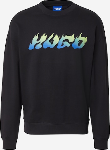 HUGOSweater majica 'Nifterix' - crna boja: prednji dio