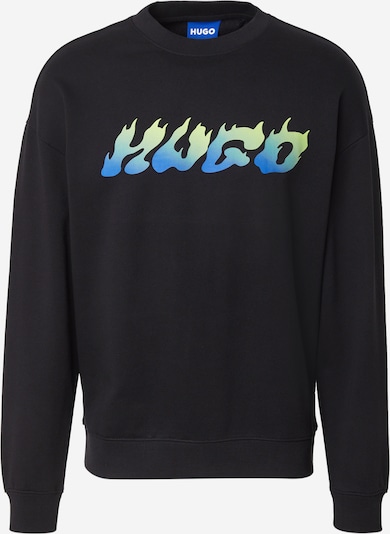 HUGO Sweat-shirt 'Nifterix' en bleu clair / pomme / noir, Vue avec produit
