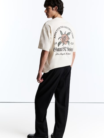 Pull&Bear Tričko 'GUNS N' ROSES APPETITE FOR D' - Biela