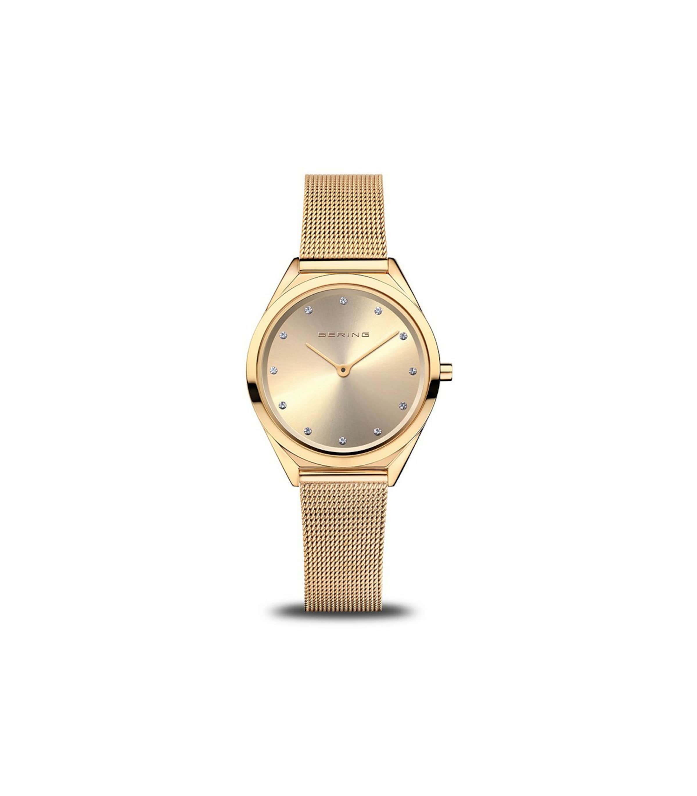 BERING Analog Watch 'Ultra Slim' in Gold: front