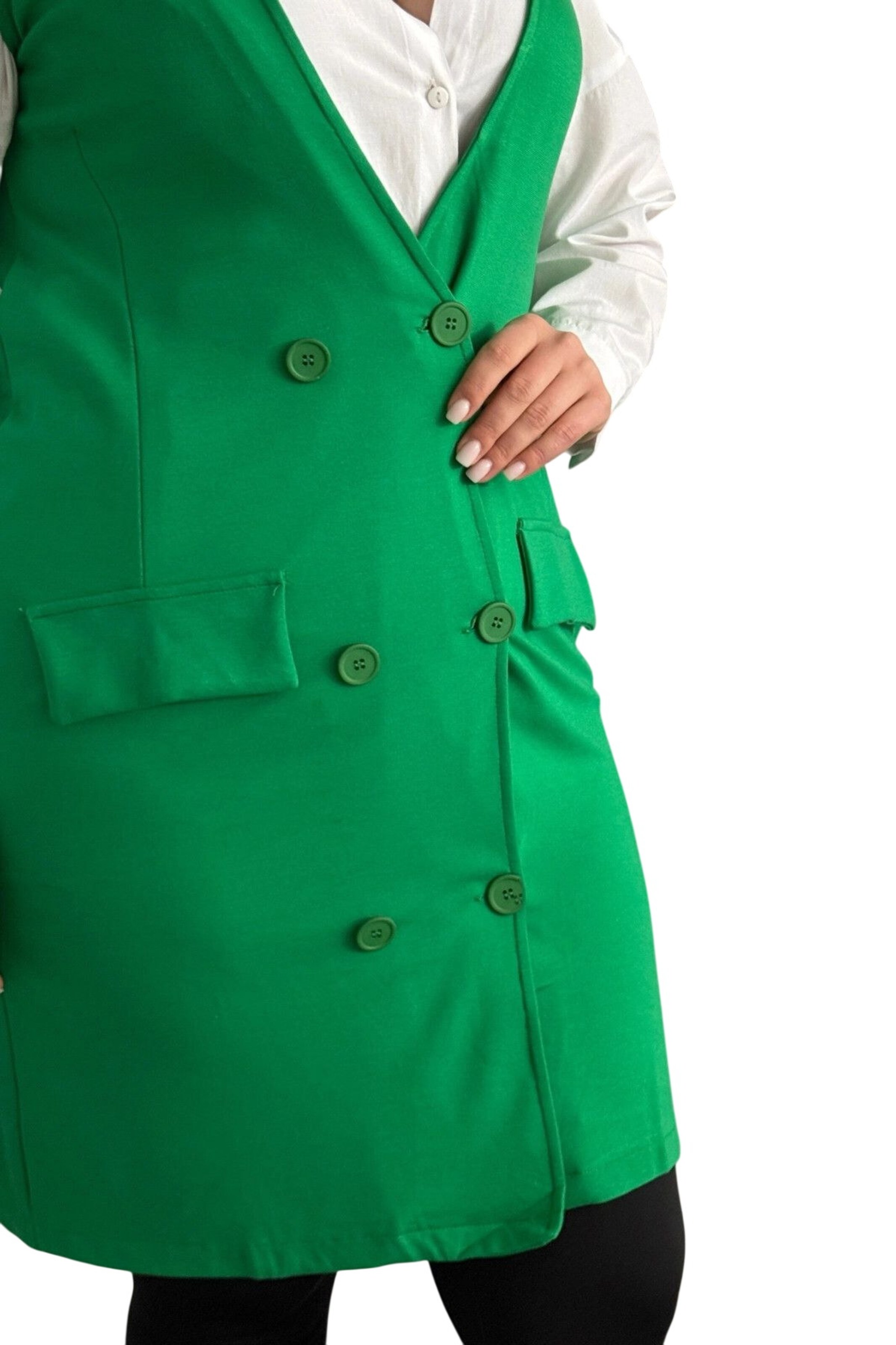 Stil Diva Vest in Green