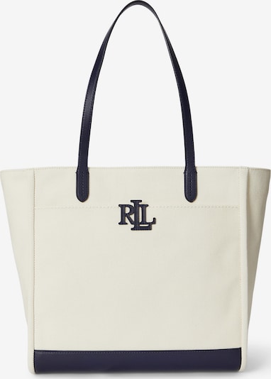 One Size dydžio Pirkinių krepšys iš Lauren Ralph Lauren, spalva – kremo / tamsiai mėlyna, Prekių apžvalga