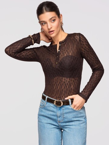 Camicia da donna di Ombre in marrone