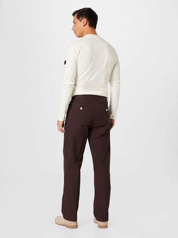 WEEKDAY Regular Pleated Pants 'Joel' in Brown