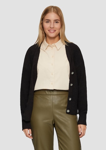 s.Oliver Strickjacke in Schwarz: Vorderseite