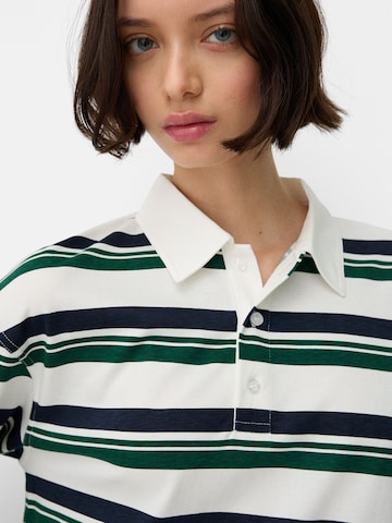 Bershka Majica | bela barva