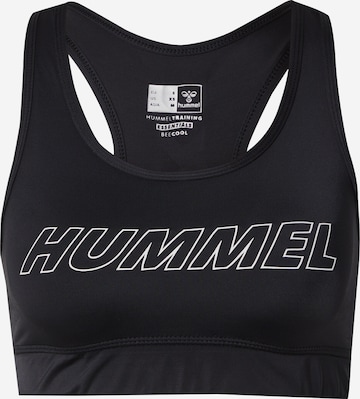 Hummel Bustier Sport-BH 'Tola' in Schwarz: Vorderseite