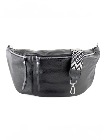 lePelou Gürteltasche 'MILANO' in Schwarz: Vorderseite