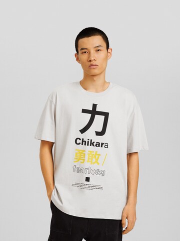 Bershka T-Shirt in Grau: Vorderseite
