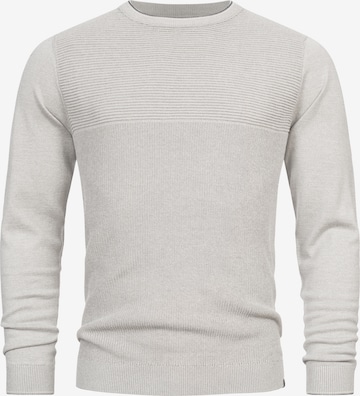 INDICODE JEANS Sweater 'Reign' in Grey: front