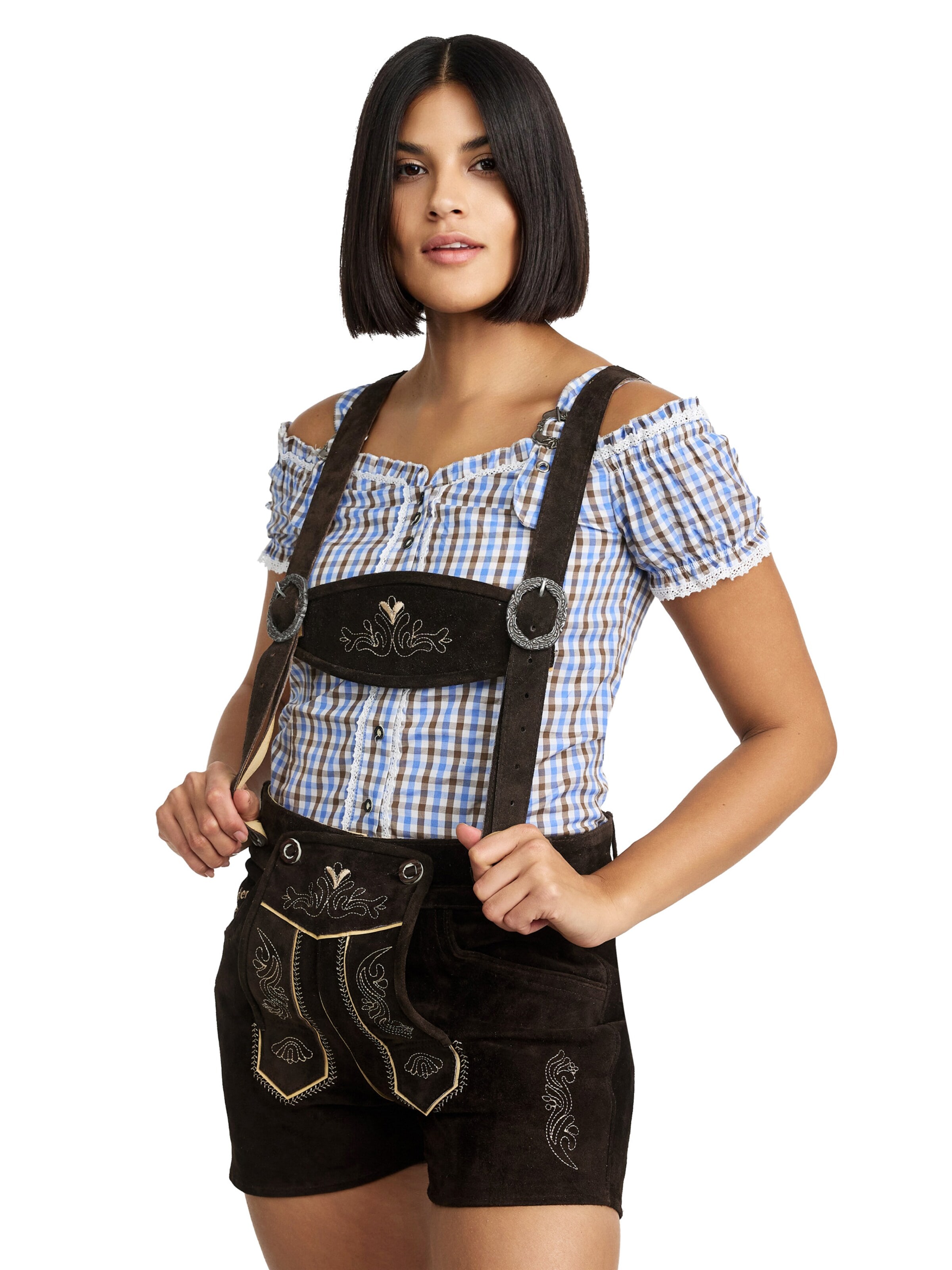 Steigenhöfer Regular Traditional Pants in Brown: front
