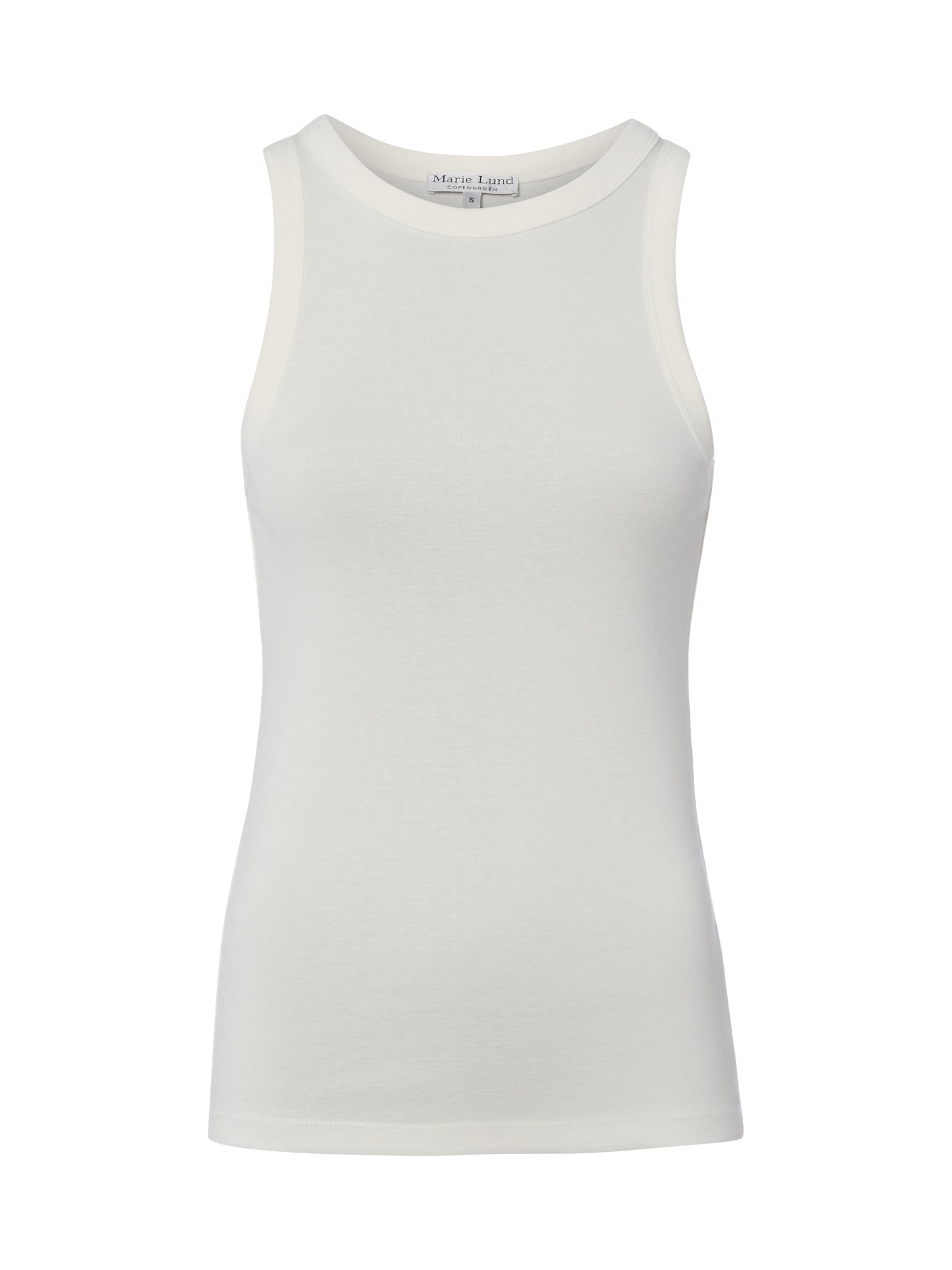 Marie Lund Top in White: front