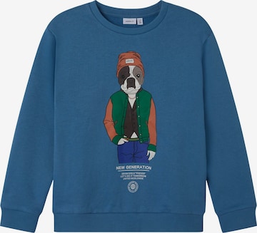 NAME IT - Sudadera en azul: frente