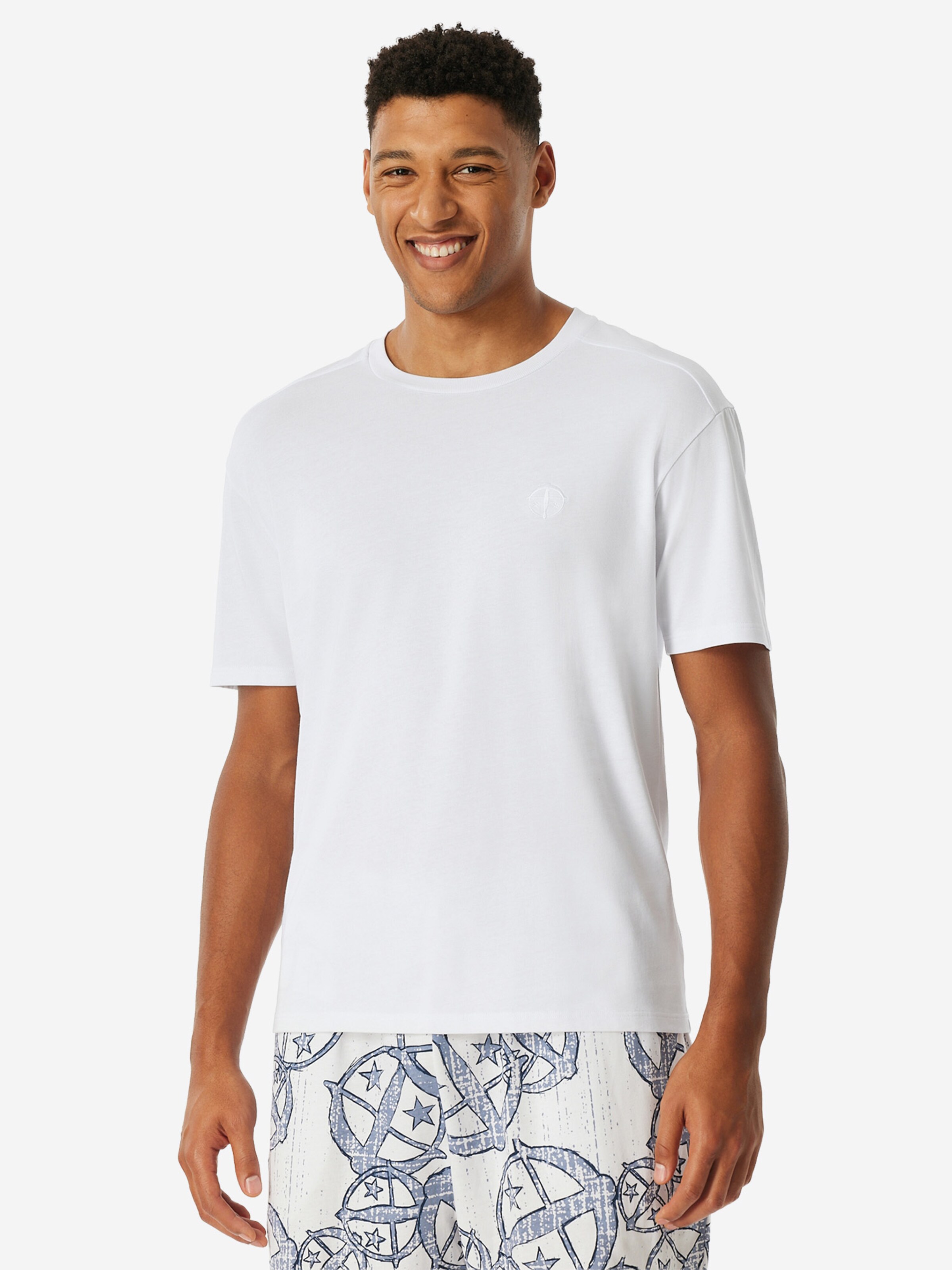 T-Shirt ' SCHIESSER 150 YEARS ' SCHIESSER en blanc : devant