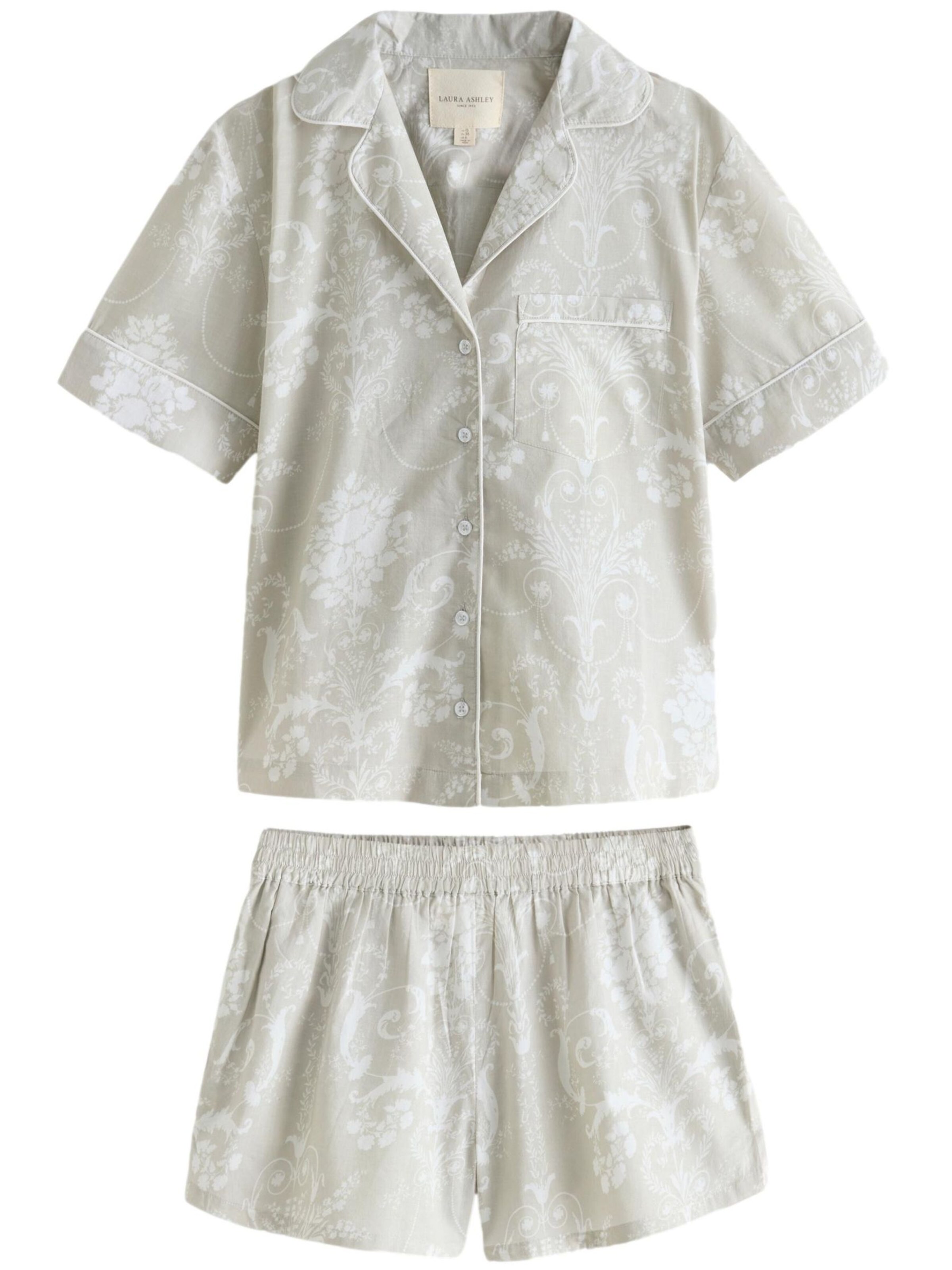 LAURA ASHLEY - Pijama de pantalón corto en beige: frente