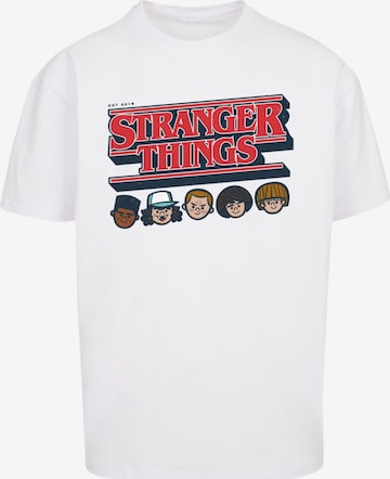 T-Shirt 'Stranger Things Netflix TV Series' F4NT4STIC en blanc : devant