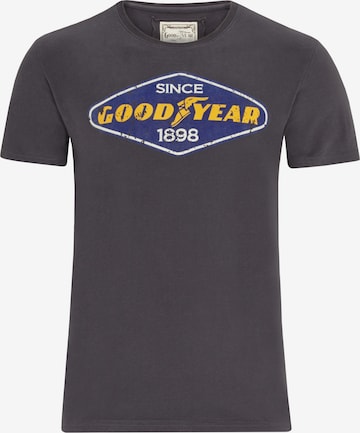 GOODYEAR T-Shirt EAST LAKE mit coolem Logo-Print in Grau: predná strana