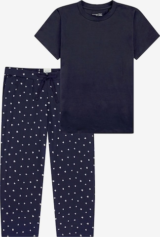 SCHIESSER Pyjama 'Mix & Relax' in Blau: Vorderseite