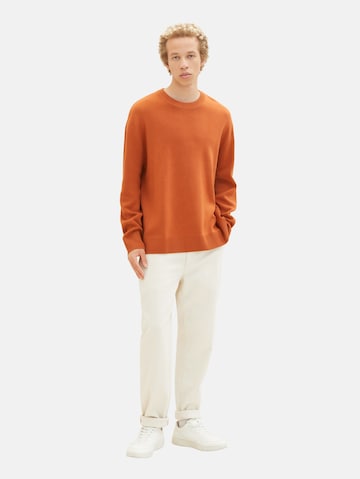 TOM TAILOR DENIM Pullover in Orange