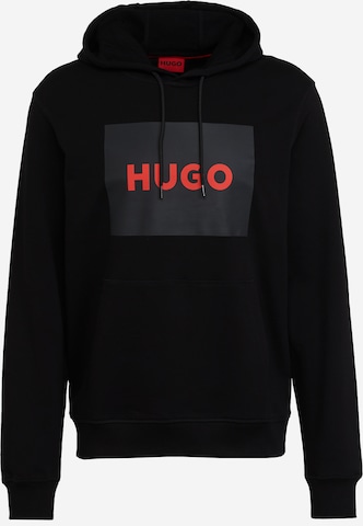 HUGO Red Sweatshirt 'Duratschi' in Zwart: voorkant