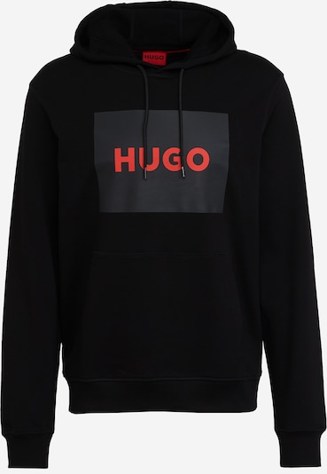 HUGO Red Sweatshirt 'Duratschi' em vermelho / preto, Vista do produto