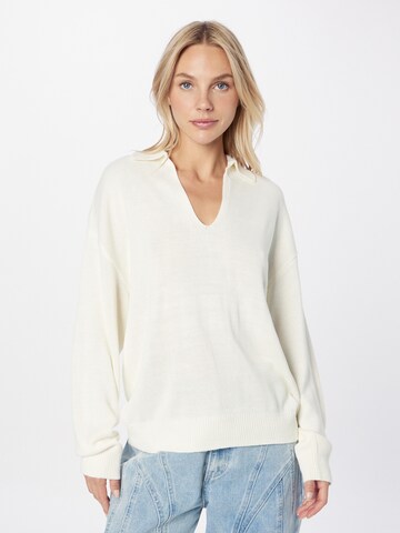 Pull-over NLY by Nelly en blanc : devant