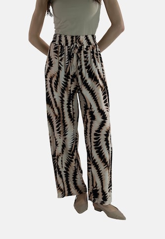 Elara Wide Leg Bukser i sort: forside