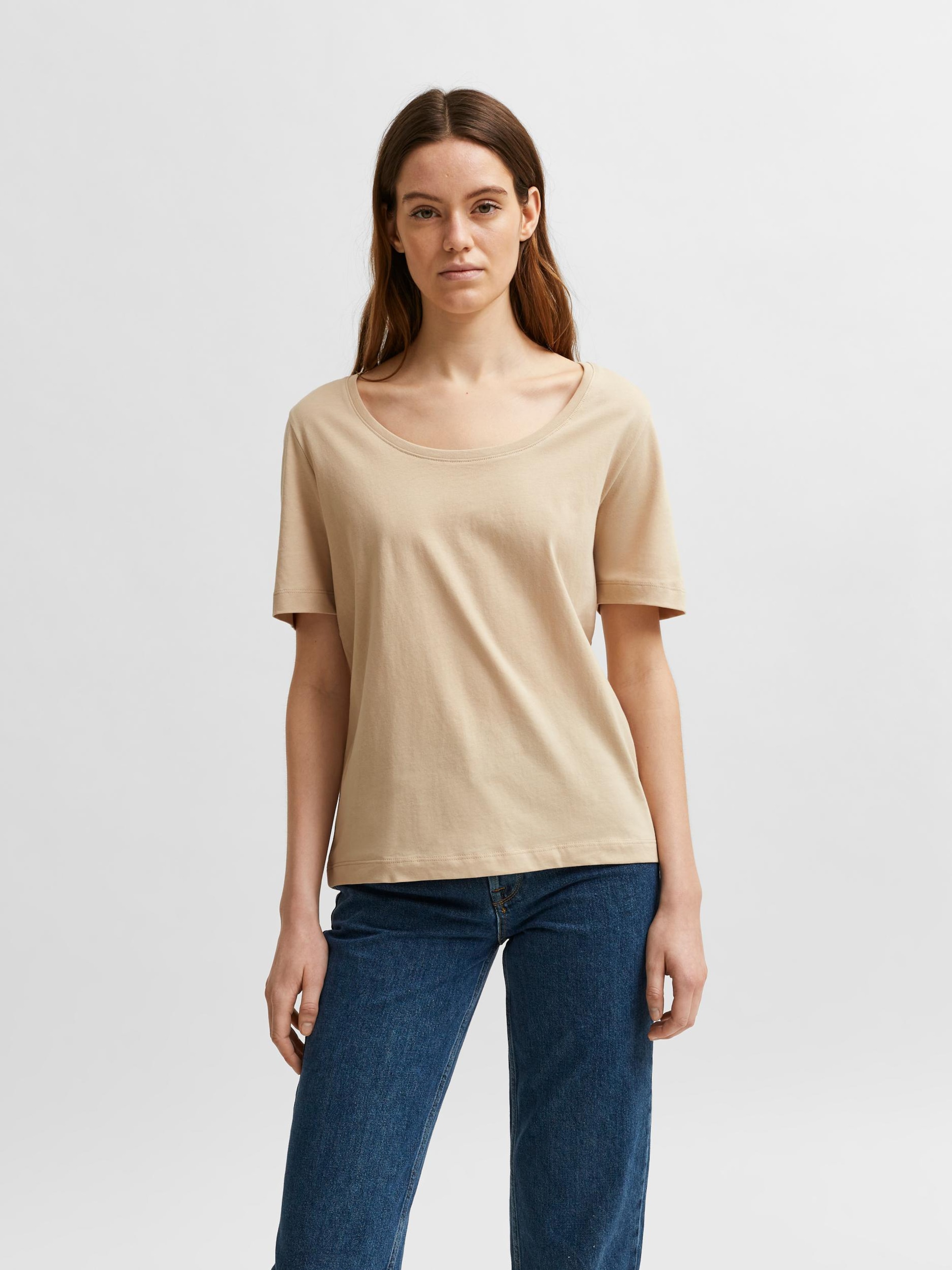 Selected Femme Top mit Rüschendetail Gr.38 grau Damen Kleidung Tops & T-Shirts Blusen Selected Femme Blusen 