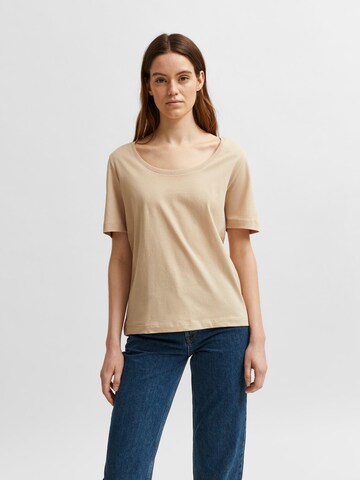 SELECTED FEMME Shirt in Beige: front