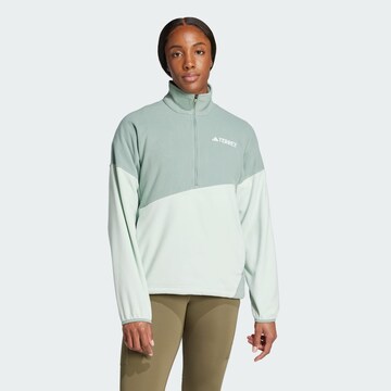 Pull-over de sport ADIDAS TERREX en vert : devant