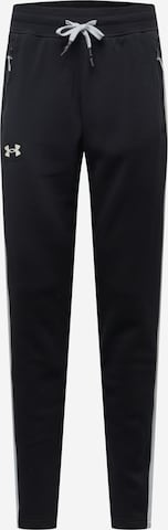 UNDER ARMOUR - Tapered Pantalón deportivo en negro: frente