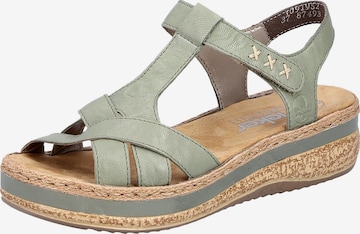 Sandales Rieker en vert : devant