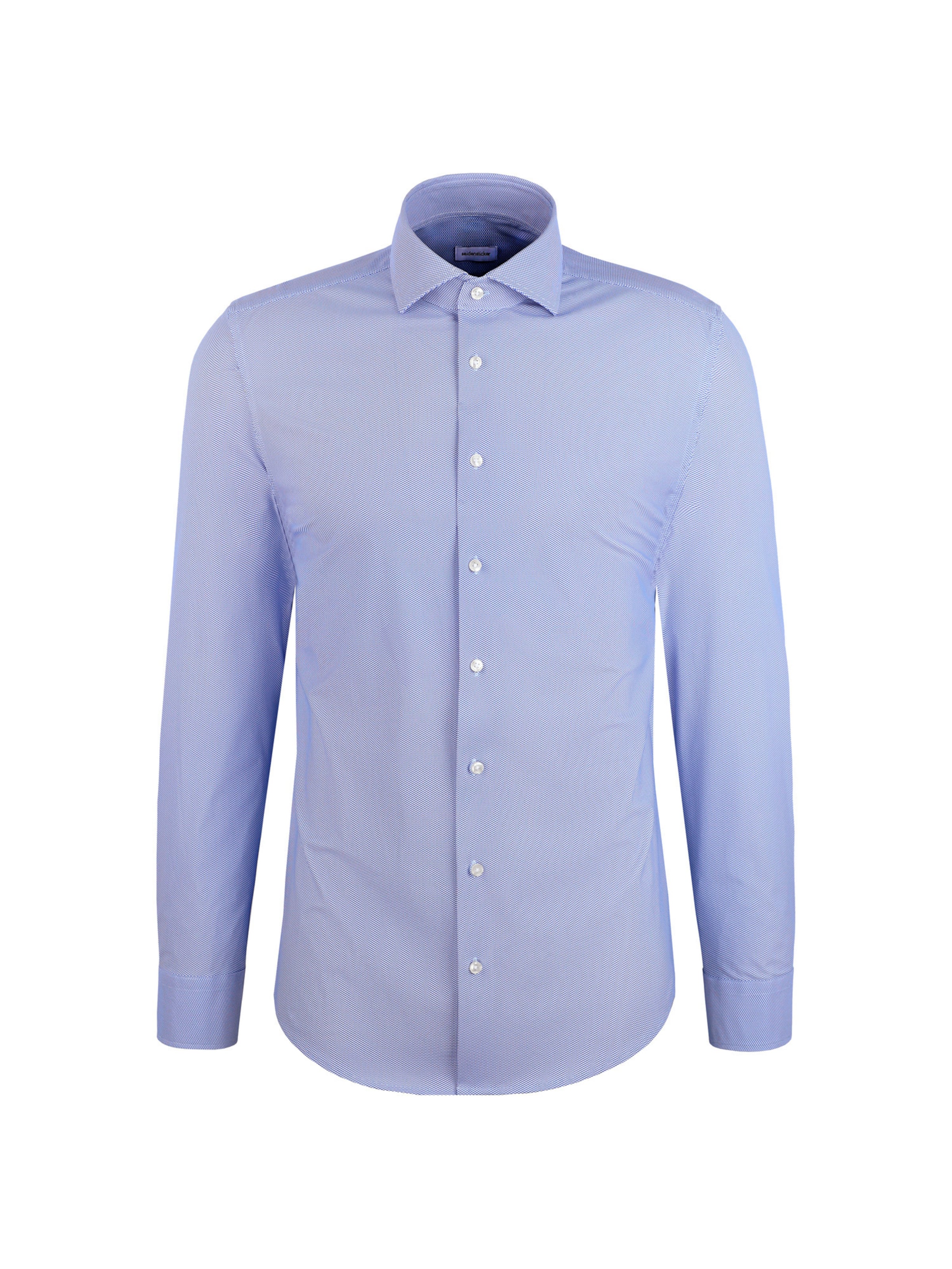 Coupe slim Chemise business 'Schwarze Rose' SEIDENSTICKER en bleu : devant