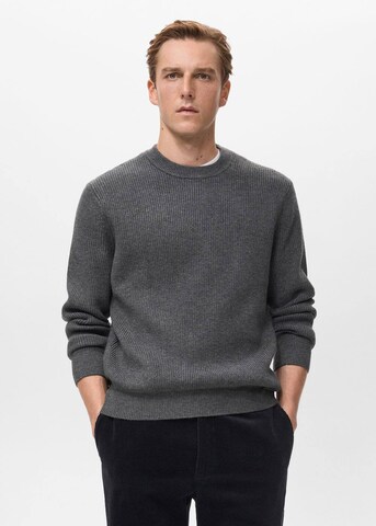 MANGO MAN Sweater 'Parky' in Grey: front