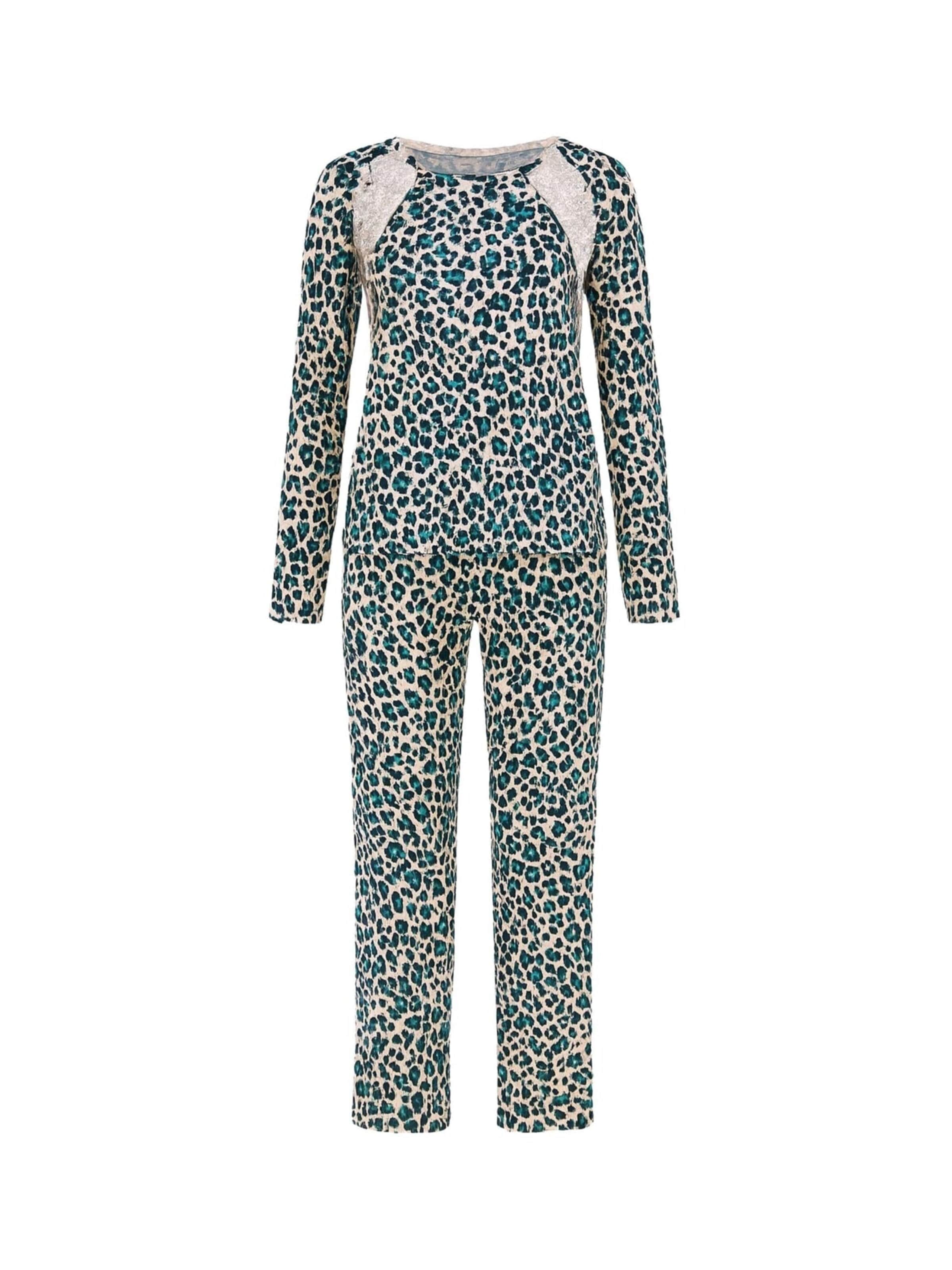 Twinset Pyjamas 'U&B Women's Pajamas' i grön: framsida