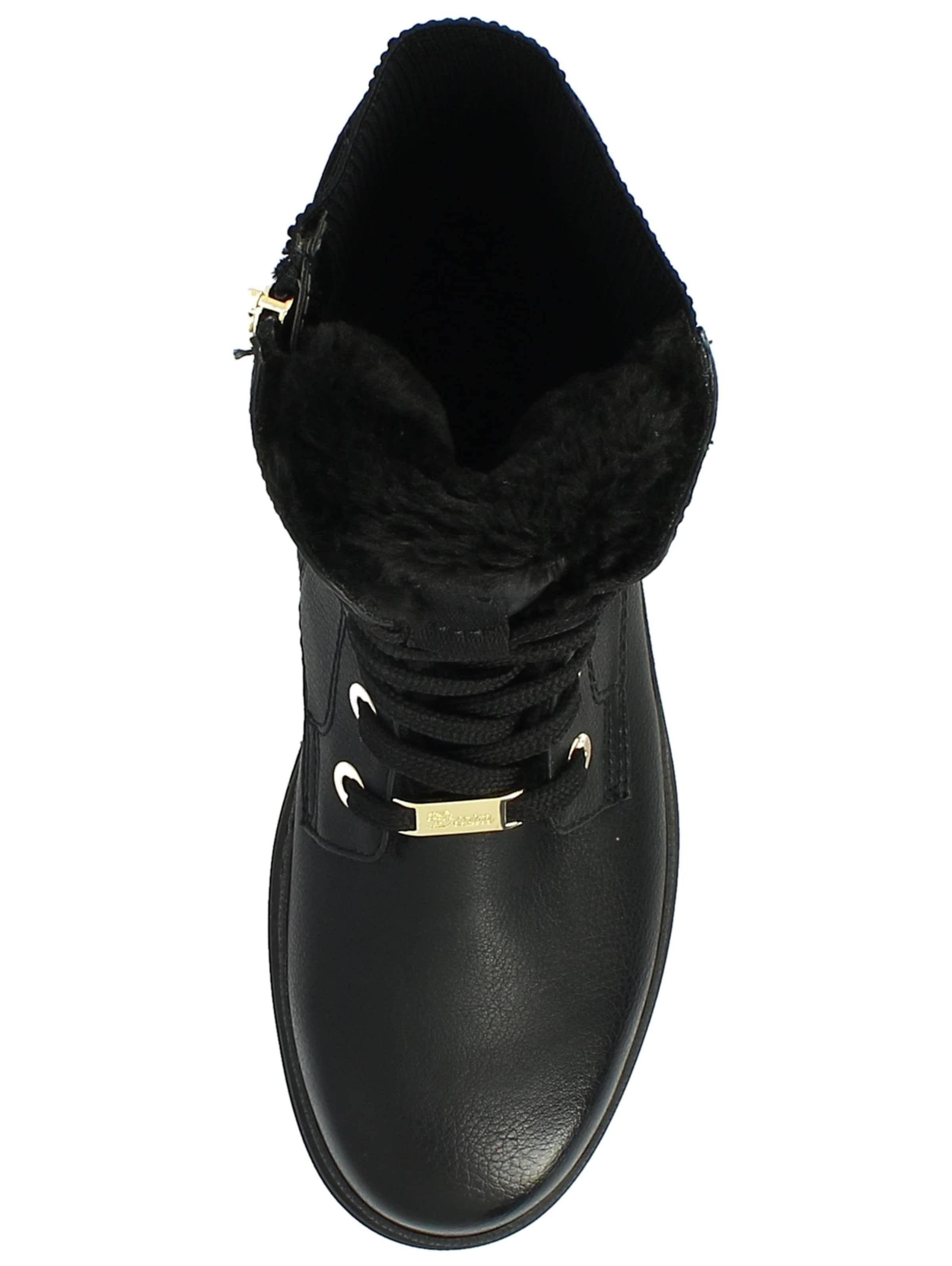 TOM TAILOR Lace-Up Ankle Boots in Black