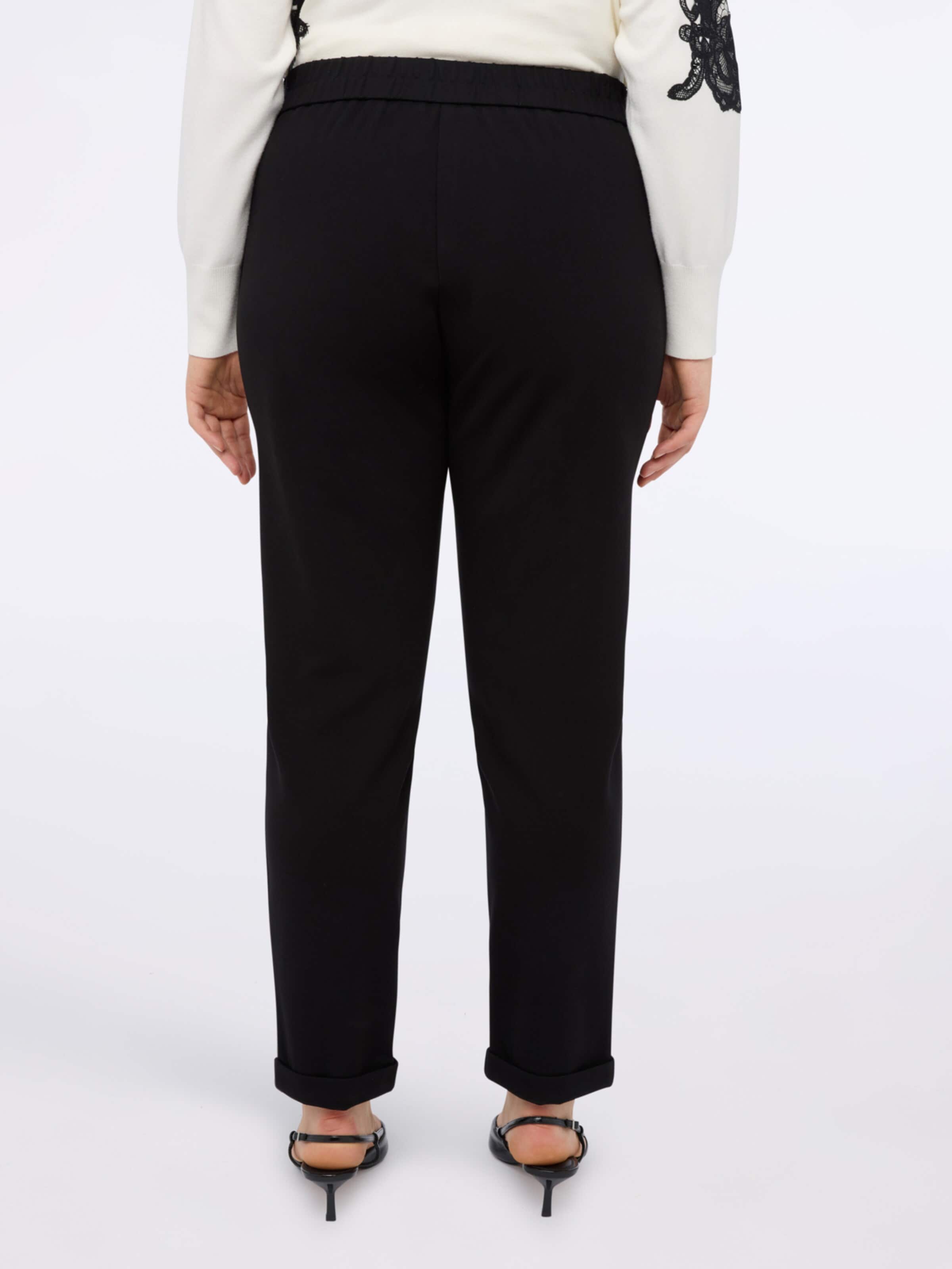 Coupe slim Pantalon Fiorella Rubino en noir