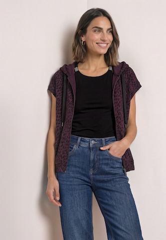STREET ONE Knit Cardigan in Red: front