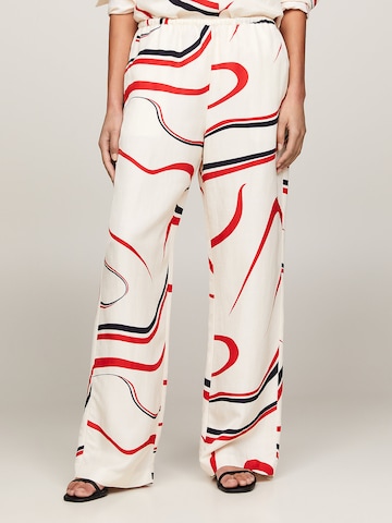 TOMMY HILFIGER Loosefit Broek in Wit: voorkant